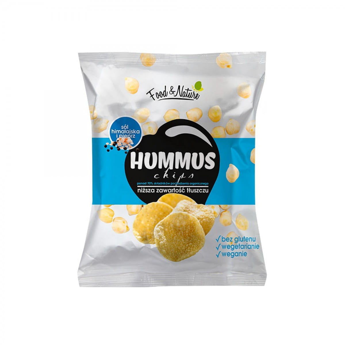 Gluten-free chickpea chips, salt &amp; pepper 40 g SOLON