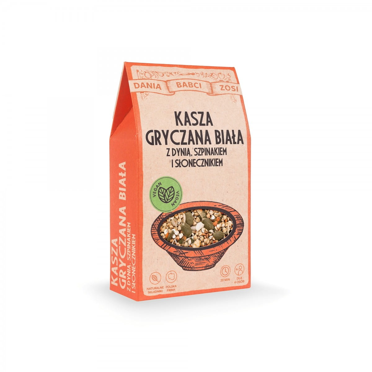 Bubur soba dengan labu, bayam, dan biji bunga matahari 250 g