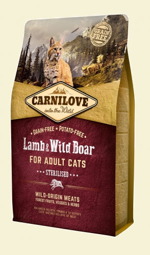 KATZE LAMM&WILDSCHWEIN STERILISIERT 2kg - CARNILOVE