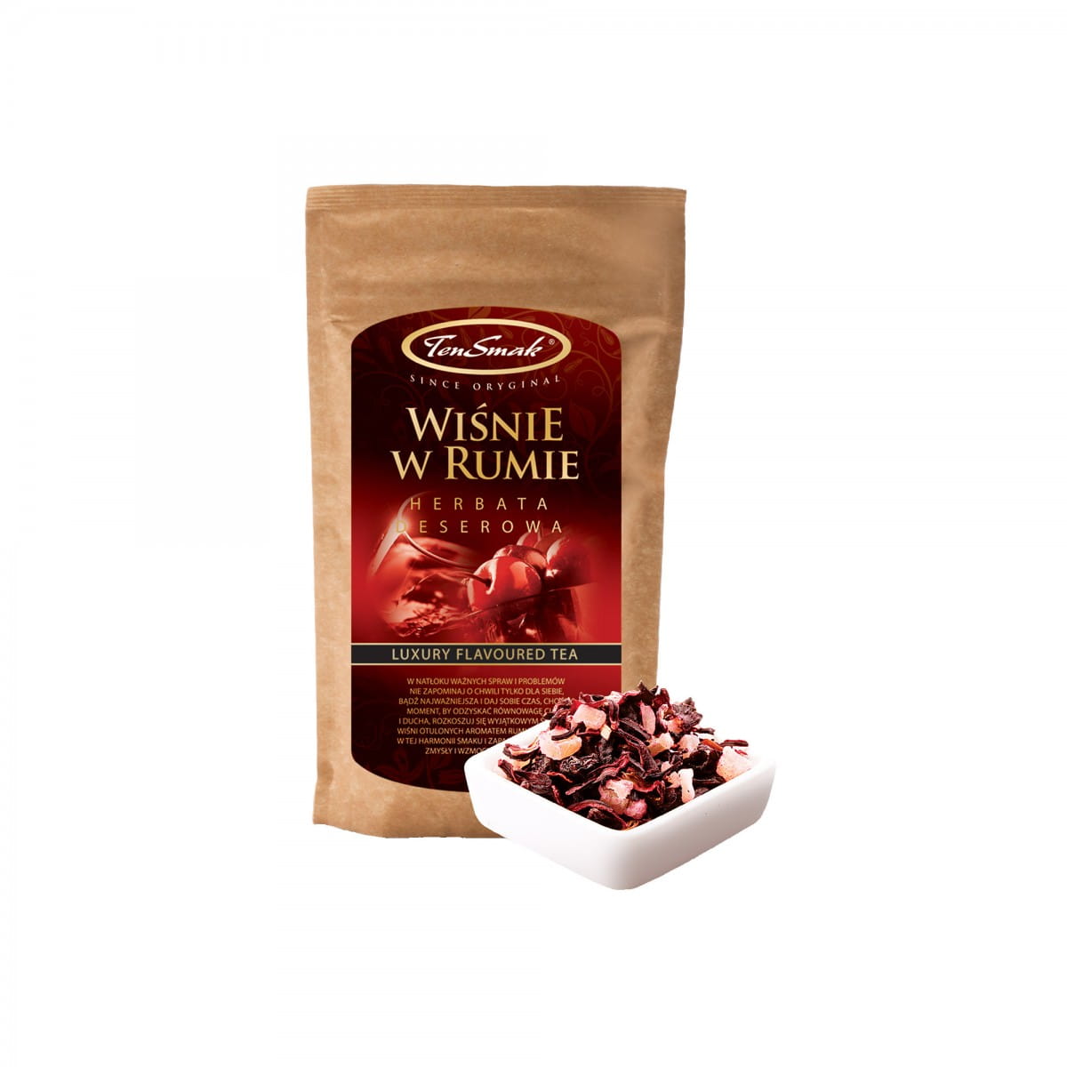 Desserttee Kirsche med Rom 40 g DENNE SMAG