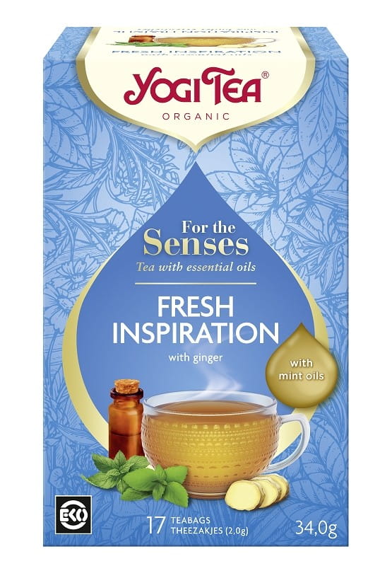 Te för sinnena Friskhet med myntaolja (för sinnena frisk inspiration) EKO (17 x 2 g) 34 g - YOGI TEA