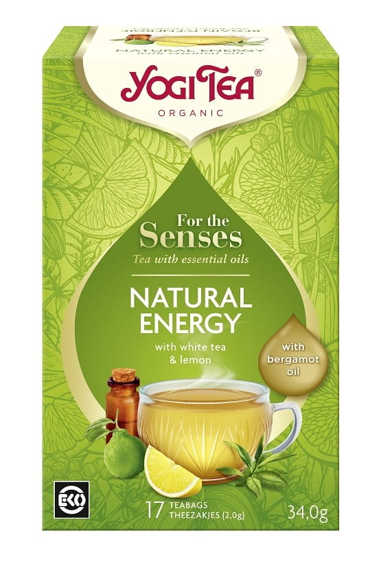 White tea for the senses, natural energy with herbs, lemon and bergamot oil (for the senses natural energy) ORGANIC (17 x 2 g) 34 g - Yogi te