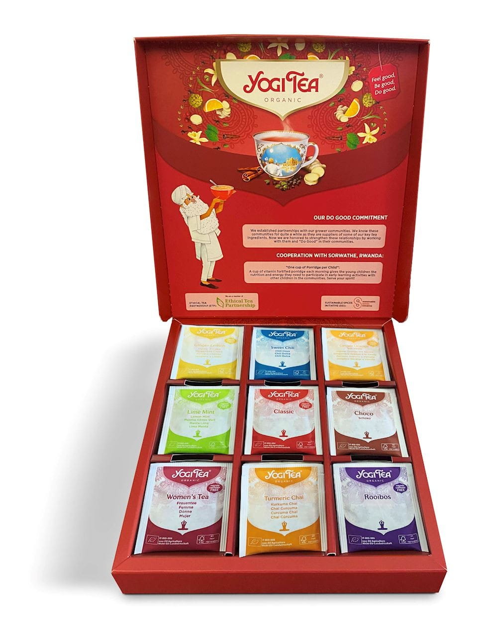 Set di tè BIO in scatola assortita 9 gusti x 5 bustine 86 g YOGI TEA