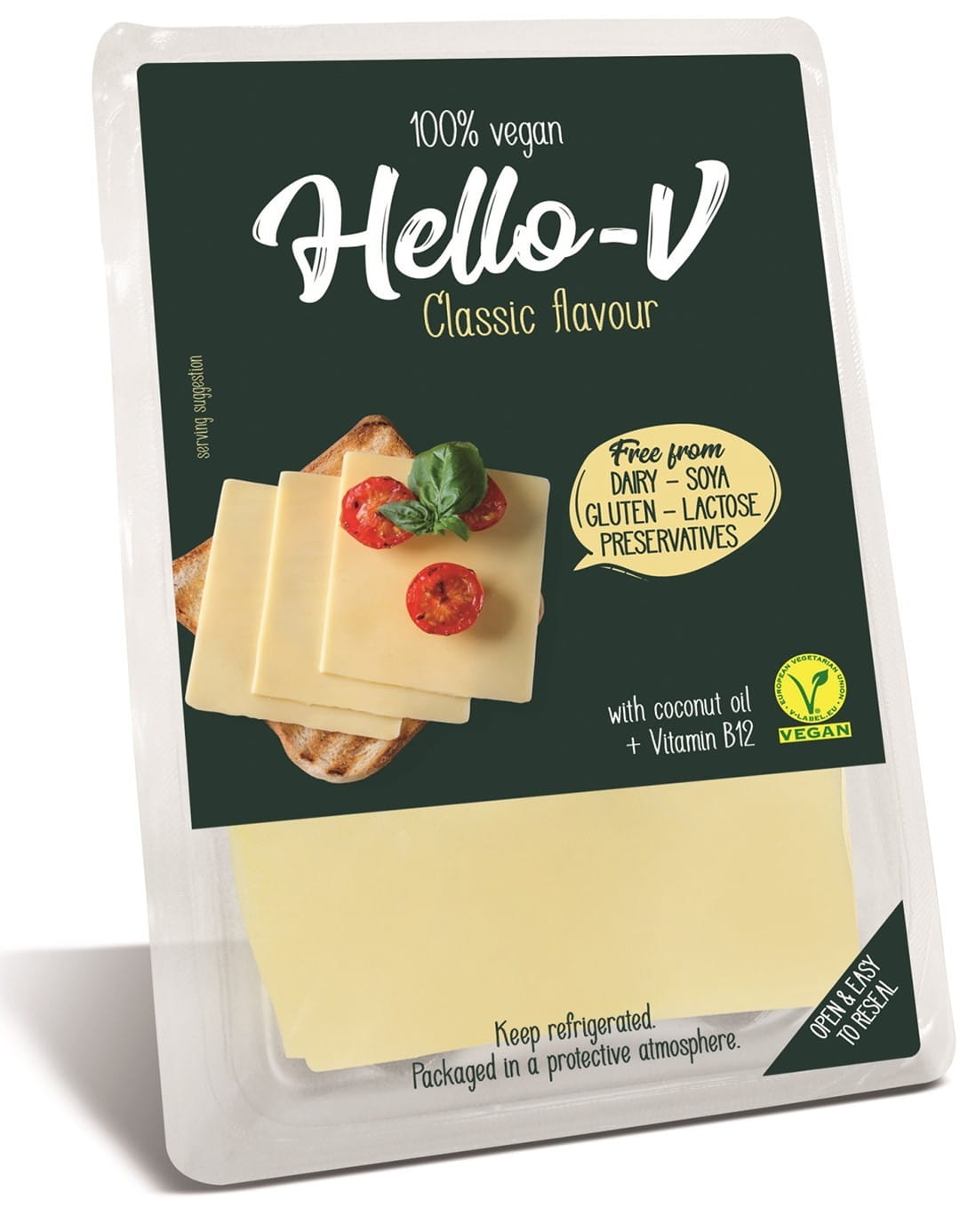 Rostlinná alternativa k sýru, plátky 140 g HALLO - V