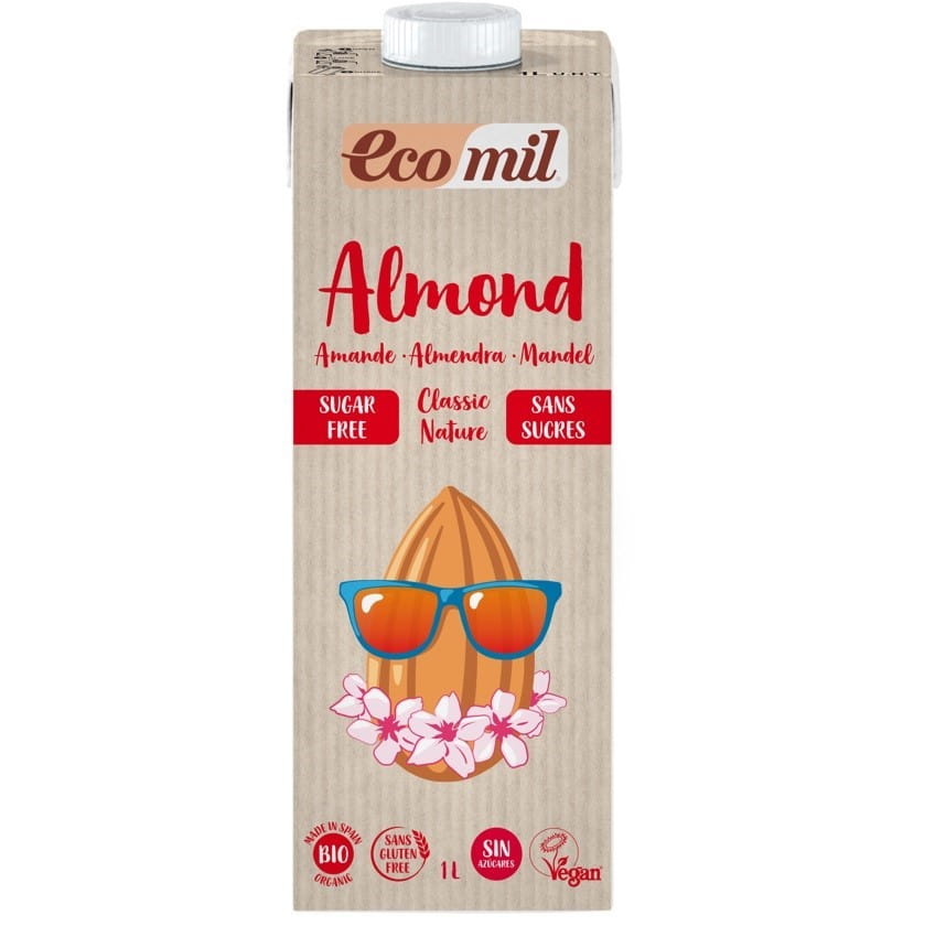 Klassisches Mandelgetränk ohne Zucker BIO 1 L ECOMIL