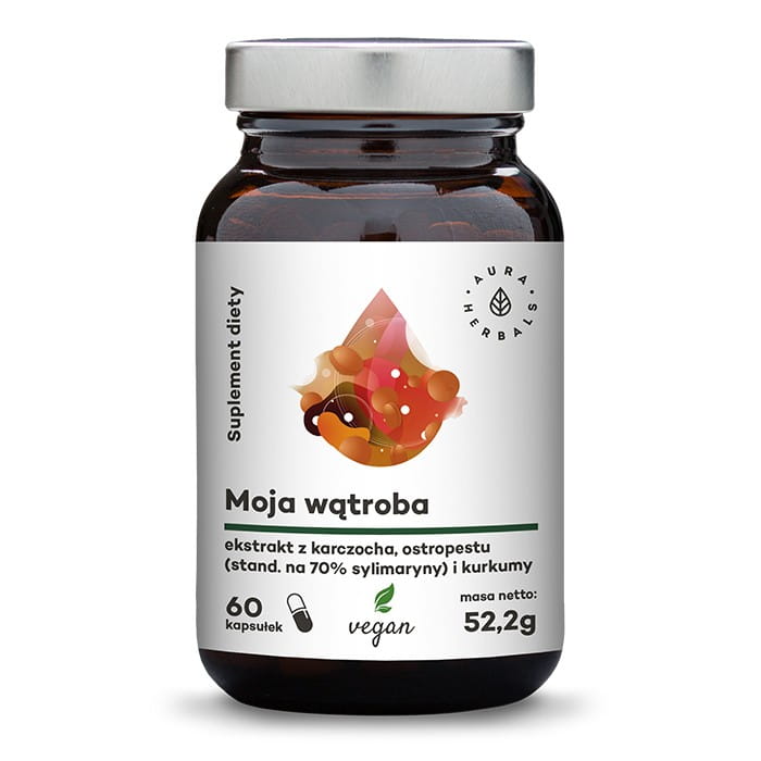 Moje játra - artyčok ostropestřec kurkuma 60 rostlinných kapslí AURA HERBALS