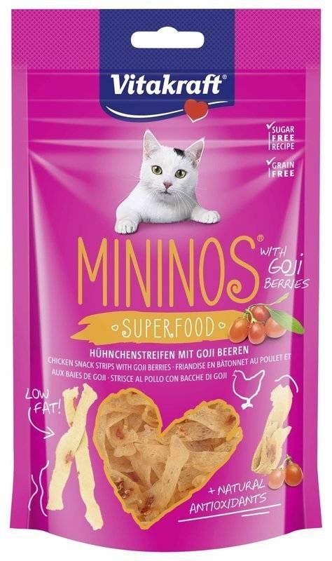 MININOS SUPERFODD Leckerli mit Huhn und Goji-Samen für Katzen 40g - VITAKRAFT