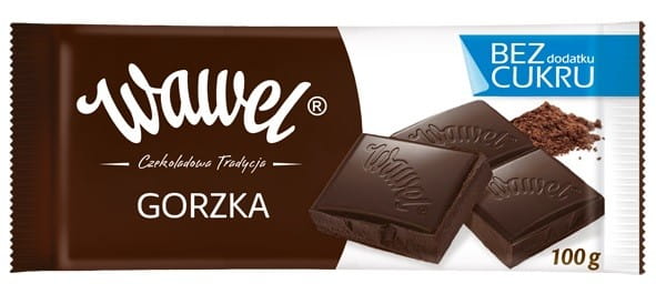 Bitterchocolade zonder toegevoegde suiker 90g WAWEL