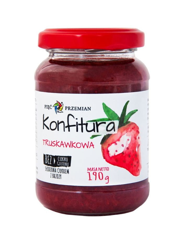 Jahodový džem slazený xylitolem 190g FÜNF ÄNDERUNGEN