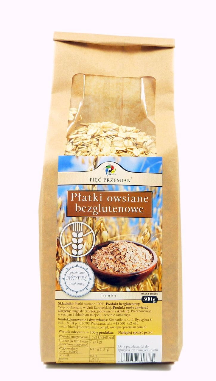 Glutenfria Jumbo Havregryn 500g FEM ÄNDRINGAR