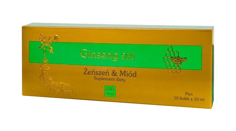 Nhân sâm 500 Nhân sâm + Mật ong 10x10ml lọ (xanh) GINSENG