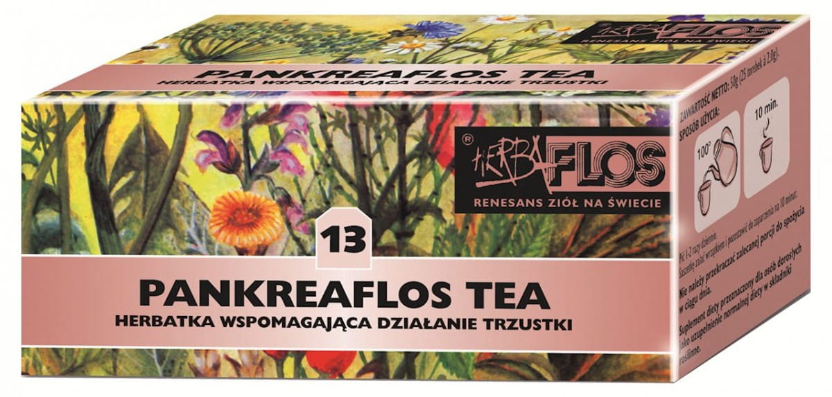 Pankreas Čaj 20 x 2g - 13 Pankreaflos Čaj fix - HERBA - FLOS