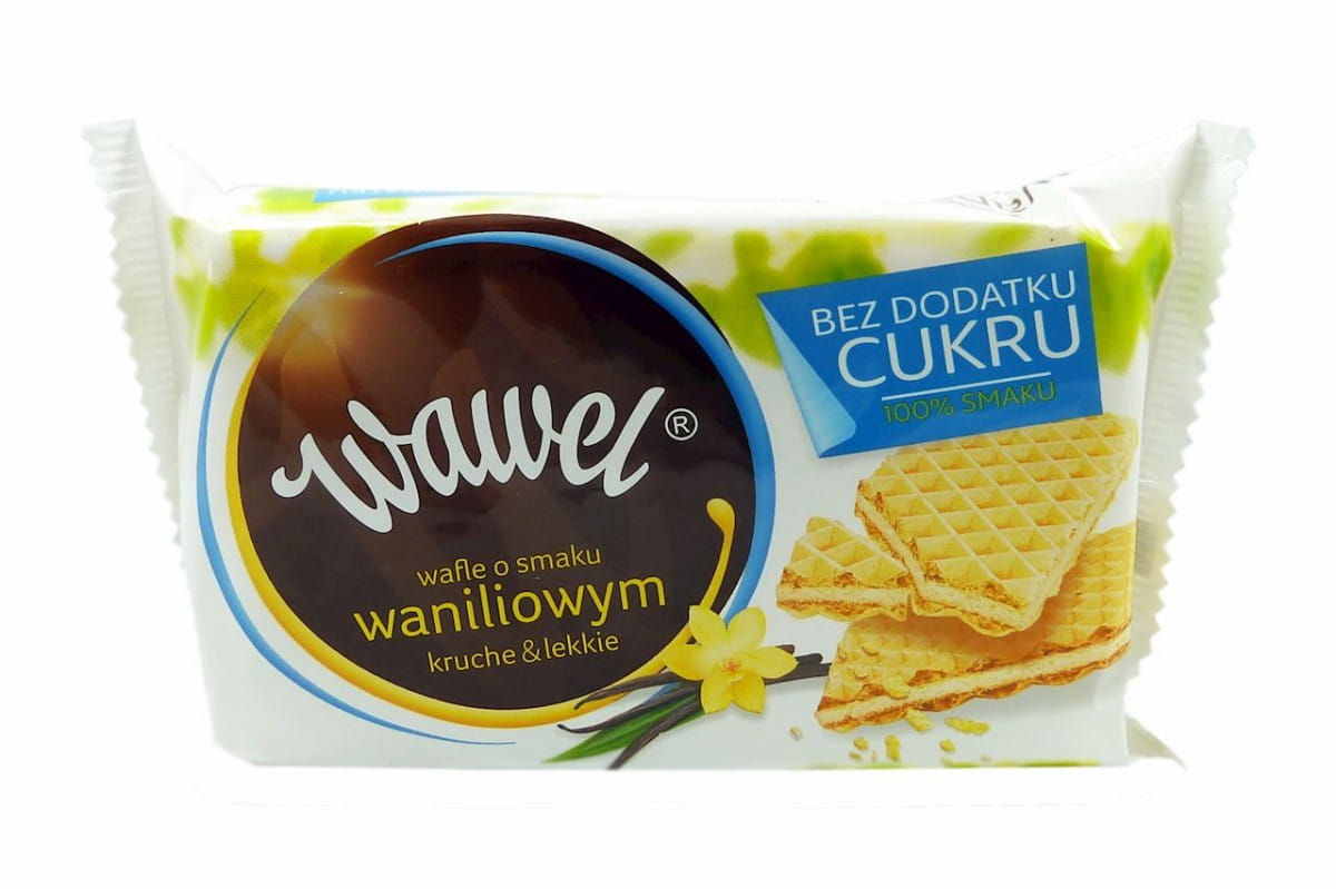Vanilkové vafle bez přidaného cukru 110g WAWEL
