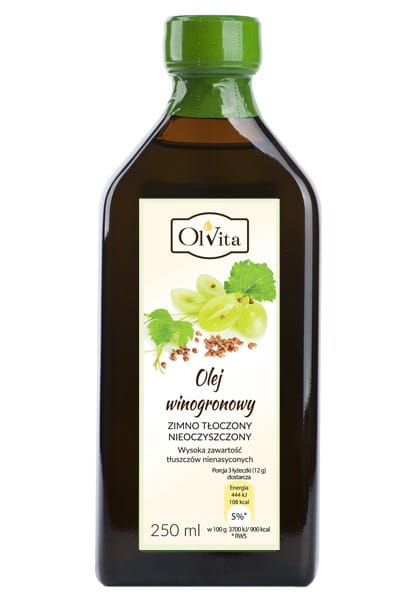 Traubenkernöl, kaltgepresst und roh 250ml OLVITA