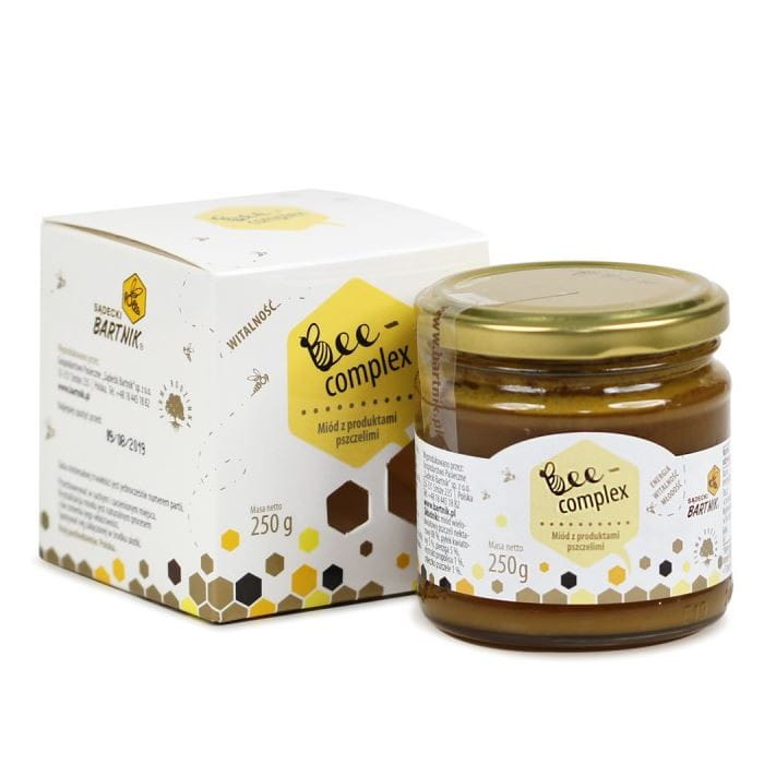 Bienenkomplex 250غ (عسل + لقاح + نحلة + بروبوليس + جيل رويال) - BARTNIK