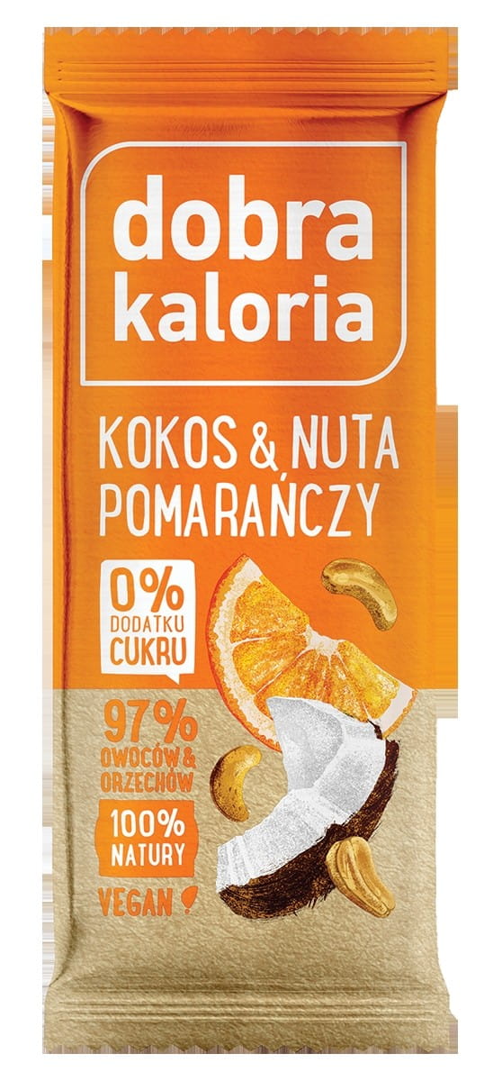 Kokosriegel & ein Hauch Orange 20 x 35g (Display) GOOD KALORIA