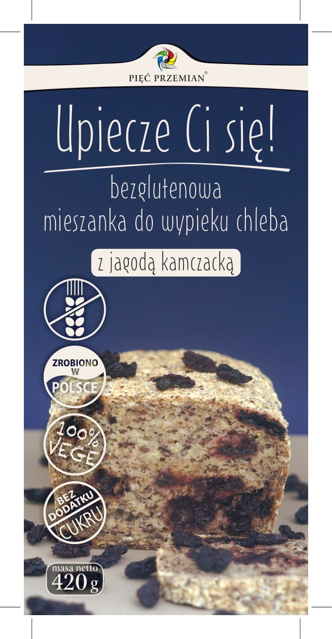 En blandning för bakning av bröd med kamtjatkabär glutenfri 420g FIVE CHANGES