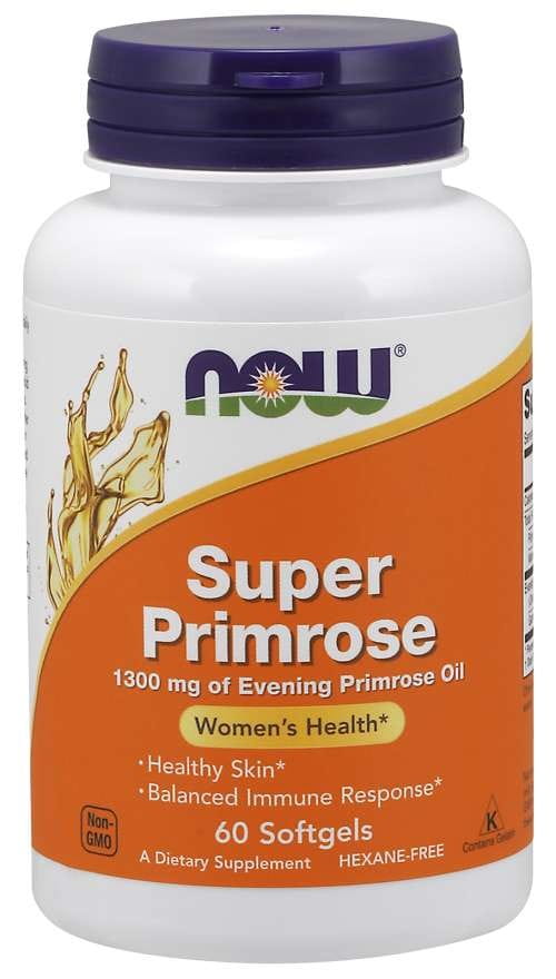 Super Primel 1300 mg 60 Kapsler. - NOW FOODS Natlysolie