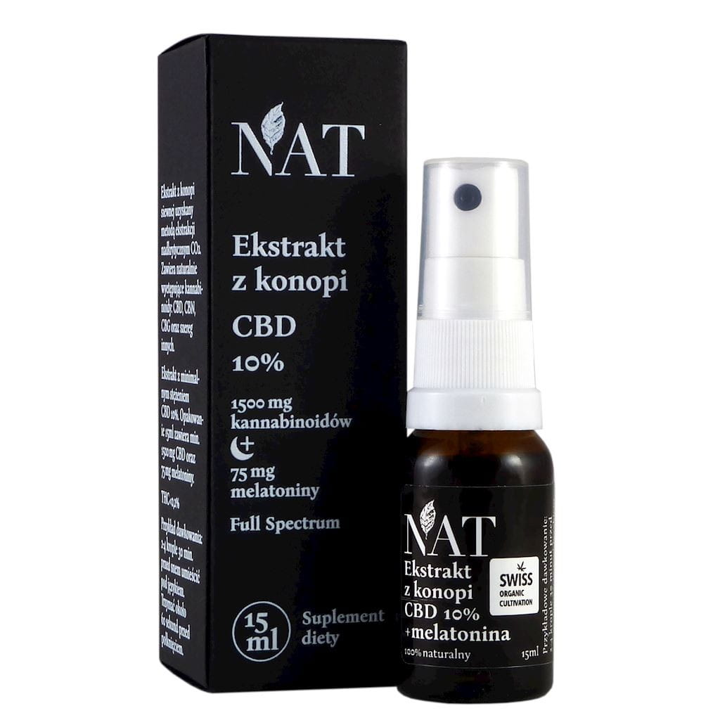 Öl - Hanfextrakt 10% CBD + Melatonin 15ml Spray NAT