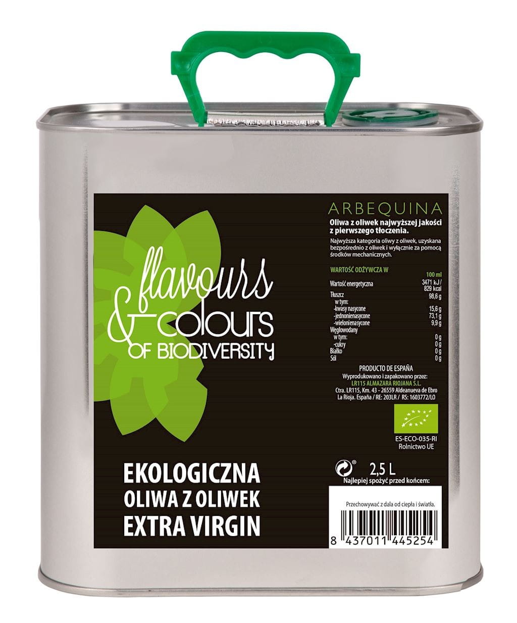 Natives Olivenöl extra BIO 2,5 L - AROMEN & FARBEN