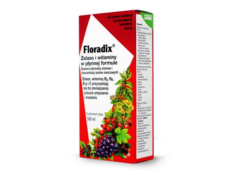 Eisen und Vitamine in der 500 ml FLORADIX Flüssigformel