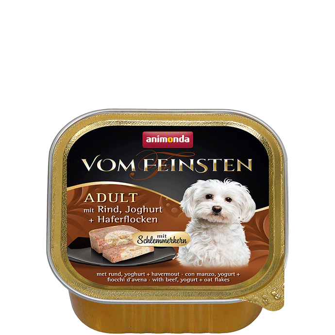 Vom Feinsten Gourmet Center Gericht mit Rindfleisch, Joghurt und Haferflocken 150g - ANIMONDA