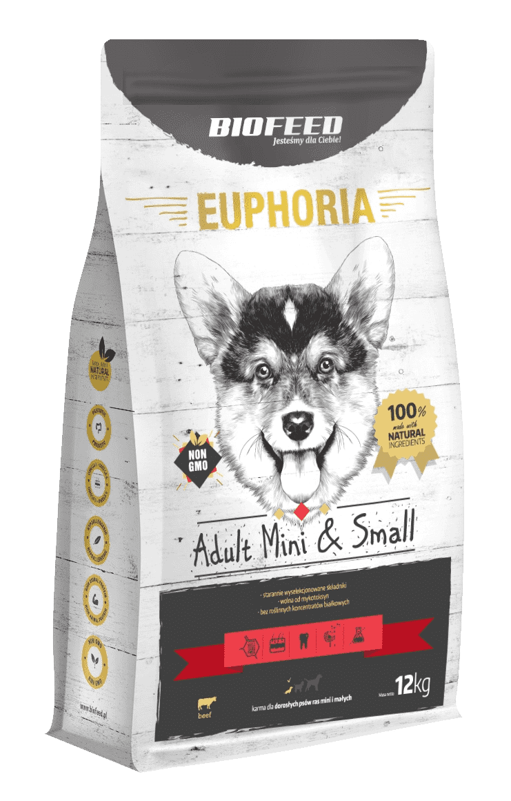 Euphoria Adult Mini&Small Breed - RIND 12kg - BIOFEED