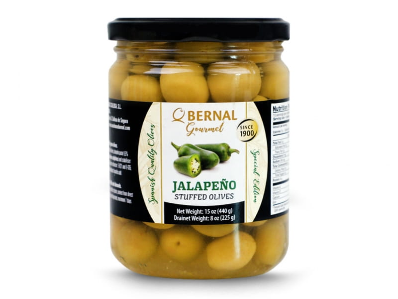Gourmet oliven jalapeñopepper 225g - BERNAL