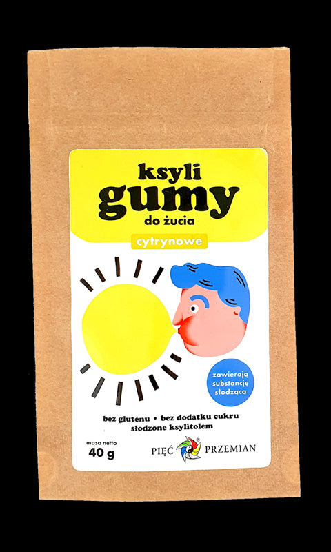 Zitronenxyligum tuggummi utan socker 40g FÜNF ÄNDERUNGEN