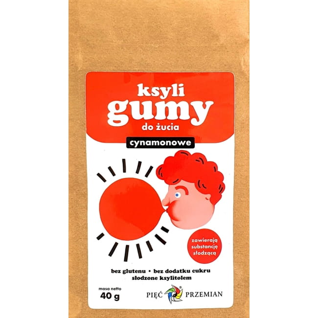 Gomma da masticare alla cannella senza zucchero 40g CINQUE MODIFICHE