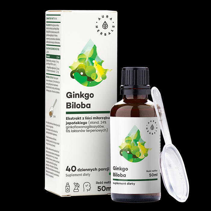 Ginkgo biloba - tekutý extrakt 50ml AURA HERBALS