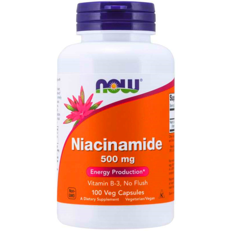 Niacinamide 500 mg 100 capsules - Niacin NOW FOODS
