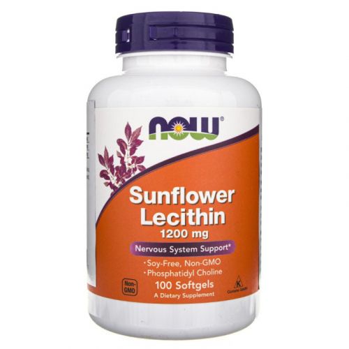 Lecitin de floarea-soarelui 1200mg 100 capsule - Lecitin de floarea-soarelui NOW FOODS