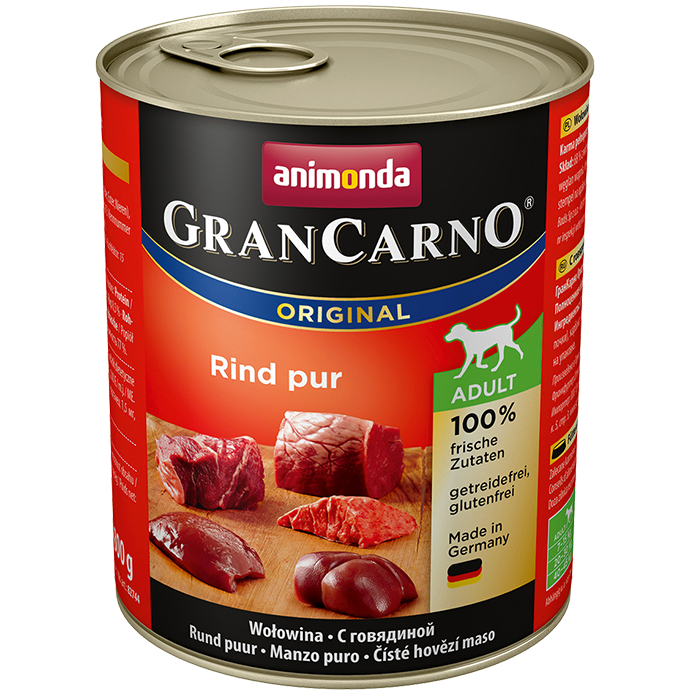 GranCarno Original Adult reines Rindfleisch in Dosen 800g - ANIMONDA