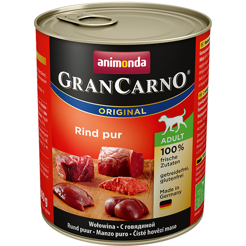 GranCarno Original Adult reines Rindfleisch in Dosen 800g - ANIMONDA