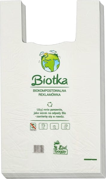 Plastikpose (komposterbar og biologisk nedbrydelig) 1 stk (40 cm x 22 cm) - FROGGY