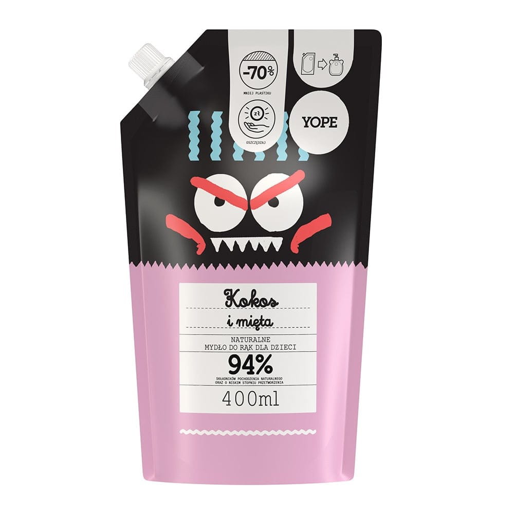 Handseife für Kinder Kokos-Minz-Bouillon 400 ml - YOPE