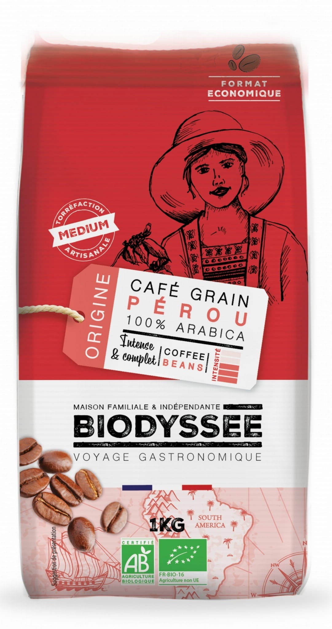 Kaffee 100% Arabica Perubohnen 1 kg ECO BIODYSSEE