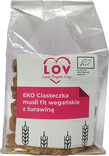 Vegan Muesli Fit Cookies with Cranberry 240g EKO LOCAL BIO VEGE