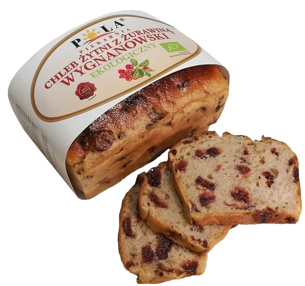 Wygnanów Pane di segale con mirtilli rossi BIO 350 g - POLA
