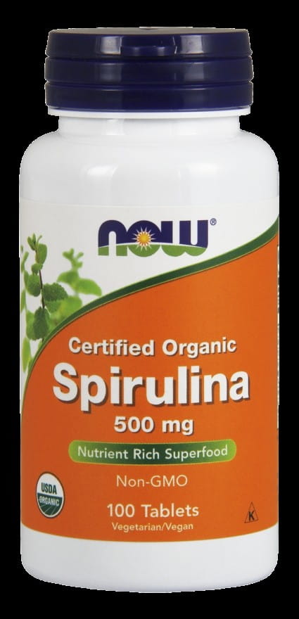 Spirulina från kontrollerad ekologisk odling 500 mg 100 tabl. JETZT LEBENSMITTEL