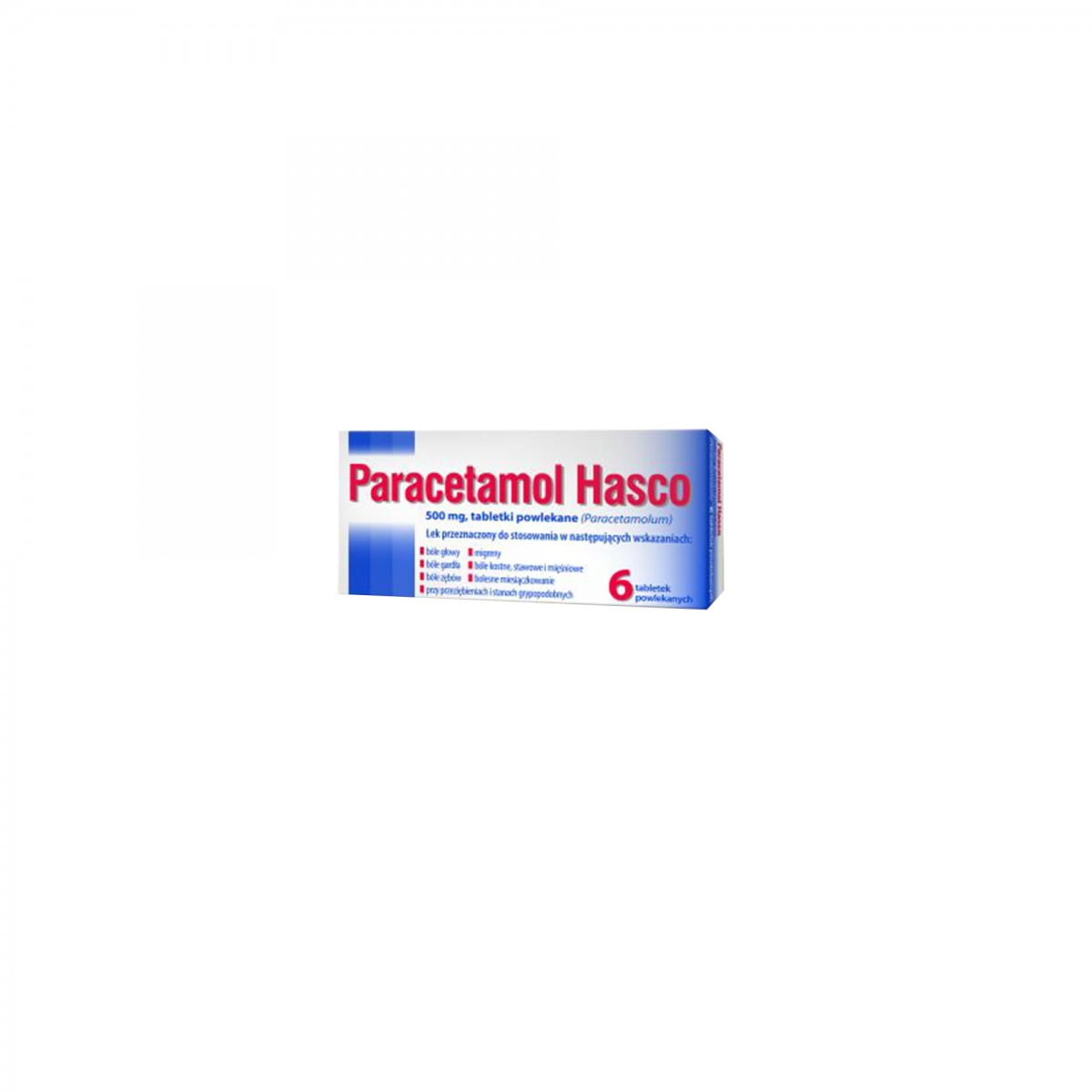 Paracetamol Hasco 500 MG Dragees 6 Stk. HASCO - LEK