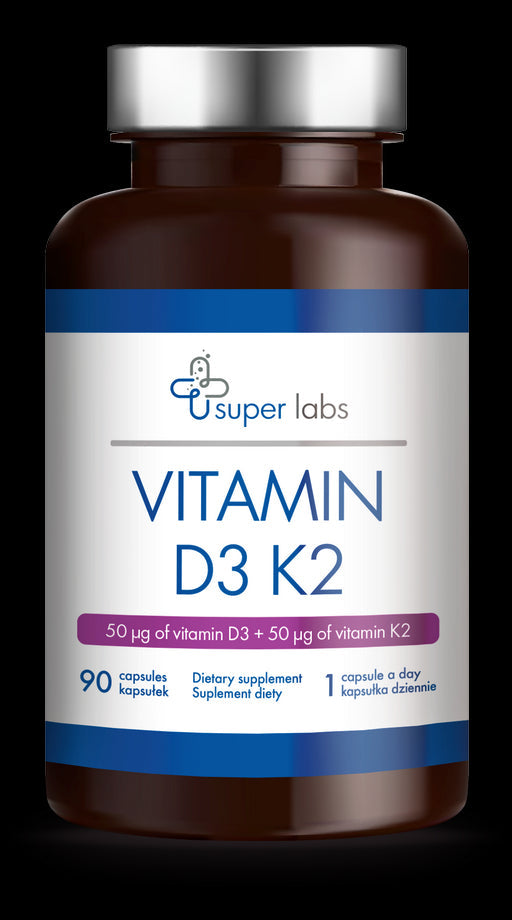 Vitamin D3 + K2 90 viên nang SUPER LABS