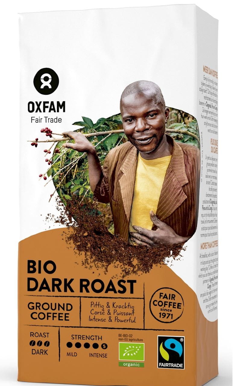Café moído torrado escuro Arábica / Robusta comércio justo BIO 250 g - OXFAM