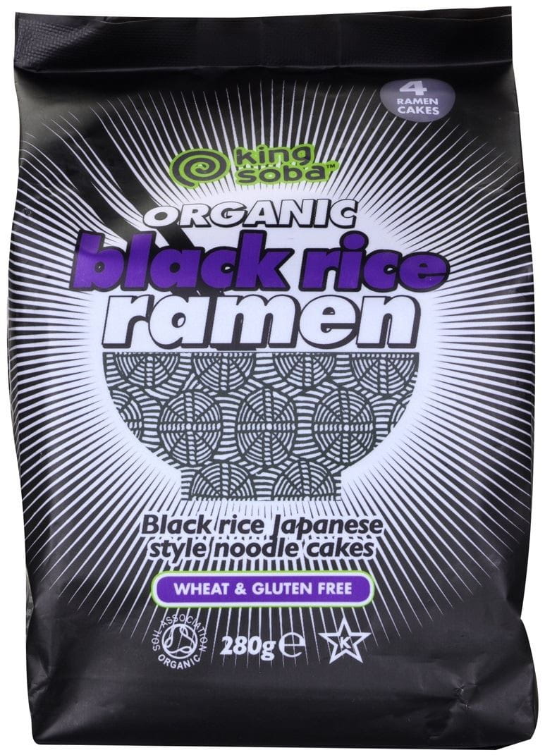 Ramen-Nudeln από μαύρο ρύζι σε ιαπωνικό στυλ χωρίς γλουτένη BIO 280 g - KING SOBA