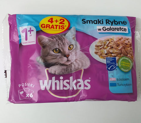 Erwachsene Fischaromen in Gelee 4x100g + 2x100 gratis - WHISKAS