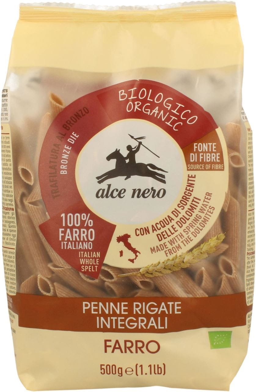 Penne (Dinkelfullkorn) Pasta BIO 500 g - ALCE NERO