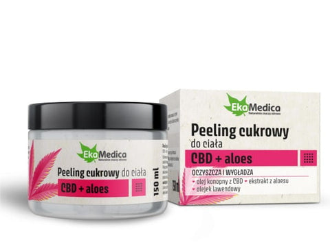 CBD Aloe Zucker Peeling für den Körper 150ml EKAMEDICA