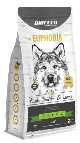 Euphoria Adult Medium & Large Breed - LAMM 2kg - BIOFEED