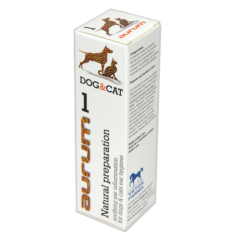 1 - Ein natürliches Präparat zur Linderung von Ohrenentzündungen bei Hunden und Katzen 30ml - AURUM